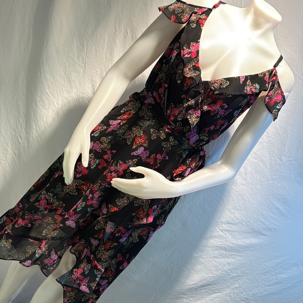 Betsey Johnson Pink and Red Ruffled Asymmetrical Sundress - Picture 2 of 15